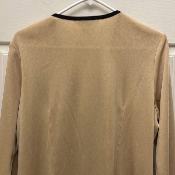 Exclusively Misook Button Front Cardigan Sweater Black Brown Size Large Career - Picture 9 of 10